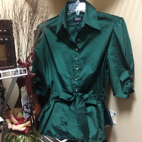 Adrianna Papell Tops - ‼️SALE‼️Adrianna Papell Boutique Evening Green Top